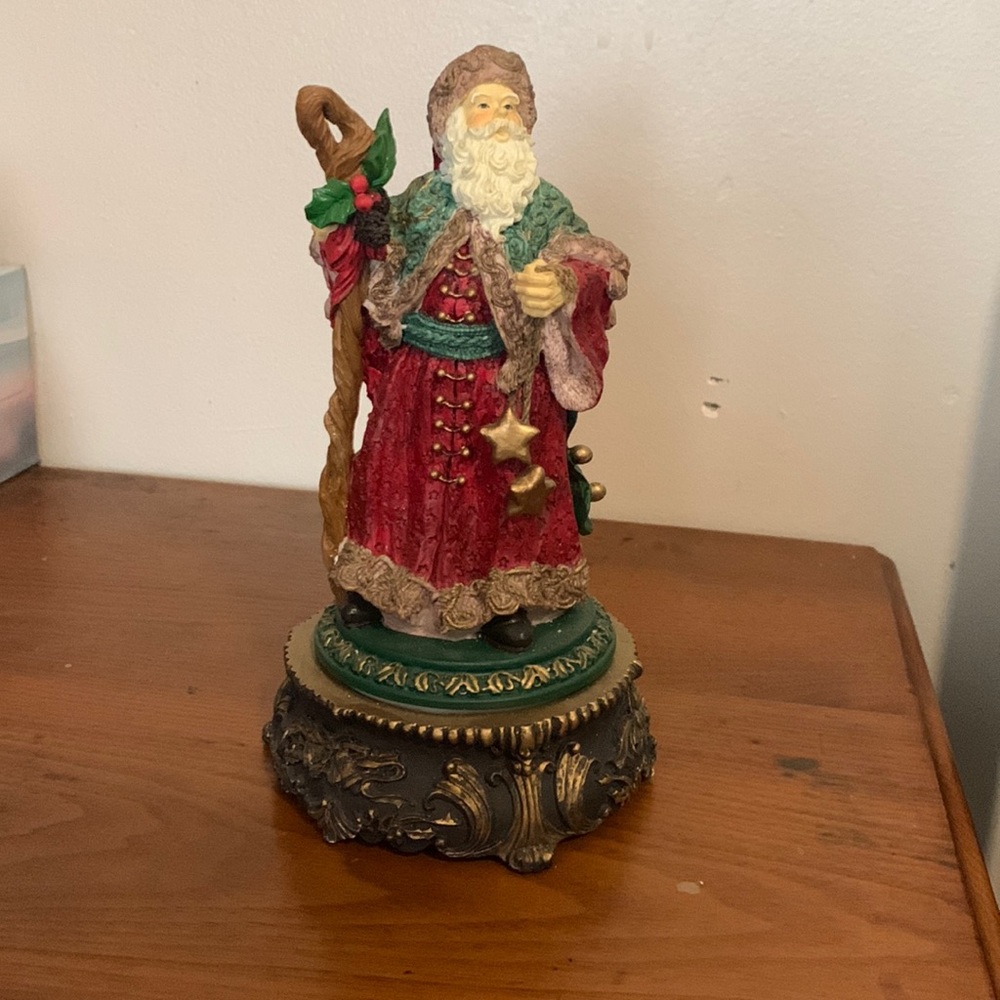 Santa Claus music box decoration